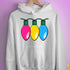 Pansexual Pride Christmas Lights Hoodie - White